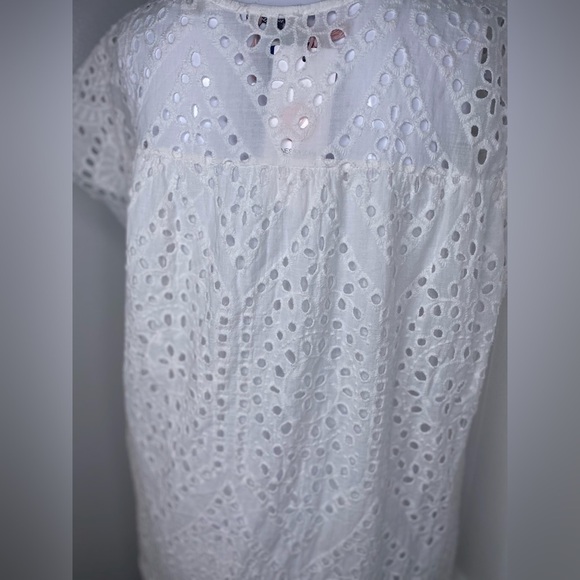 VZ Vanessa Zani NWT White Eyelet Lace Dress. Made in Italy  Pictured AS IS - Picture 8 of 10